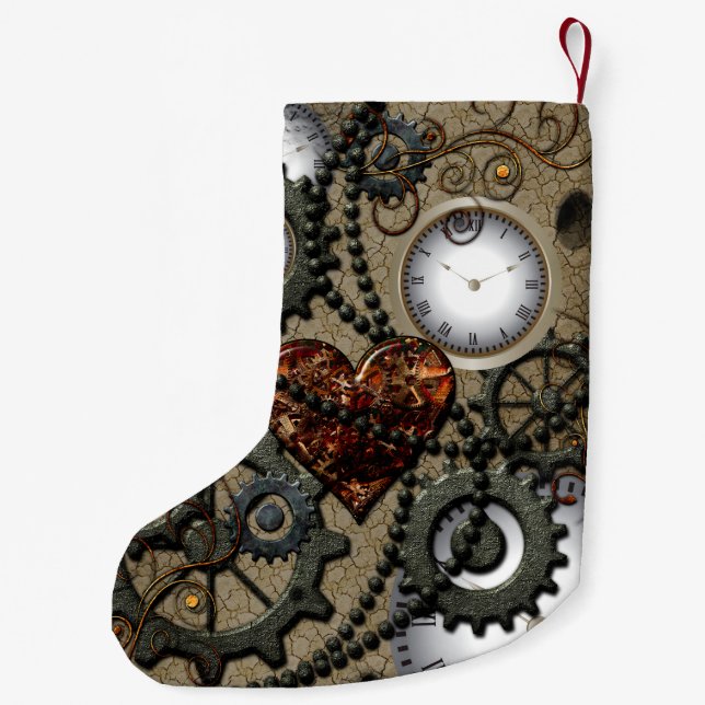 Abstrakt mekanisk design liten julstrumpa (Baksidan)