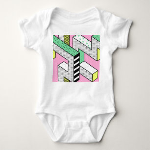 Abstrakt Memphis: 80s geometriska former. T Shirt
