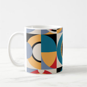 Abstrakt Memphis: Geometric Vintage Stil. Kaffemugg