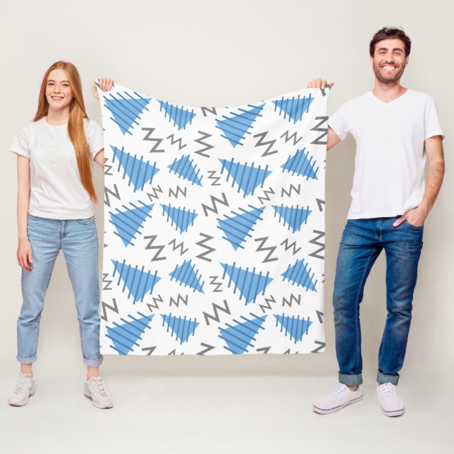 Abstrakt Memphis Mönster fleece filte (På plats)