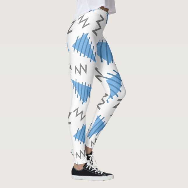 Abstrakt Memphis Mönster leggings (Höger)