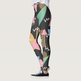Abstrakt Memphis Mönster leggings