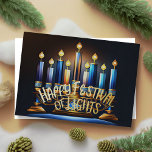 Abstrakt Menorah-festivalen i Ljus Helgkort<br><div class="desc">Helgdag temaobjekt designade av Umua. Tryckt och avsänt av Zazzle eller deras närstående företag.</div>