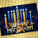 Abstrakt Menorah Lycklig Hanukkah Helgkort<br><div class="desc">Helgdag temaobjekt designade av Umua. Tryckt och avsänt av Zazzle eller deras närstående företag.</div>