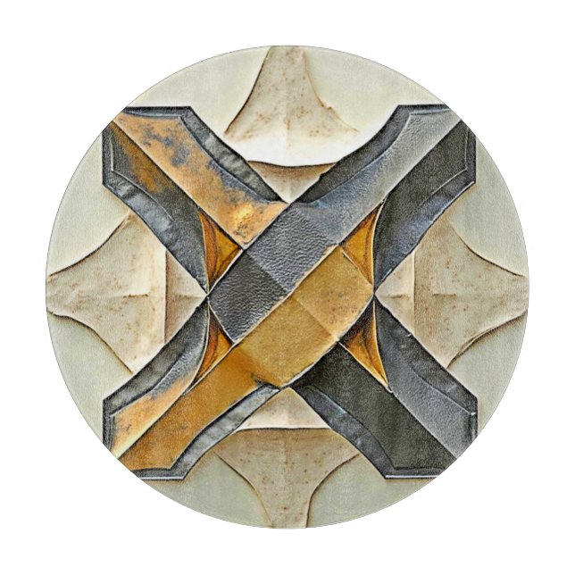 Abstrakt metalldesign i guld (Framsidan)