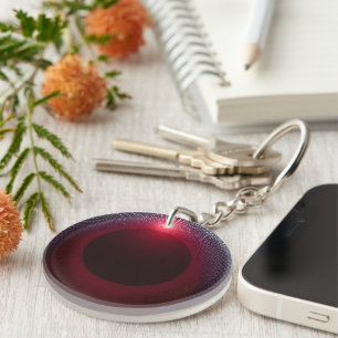 Abstrakt Metallic Echo House med Red Soundwave