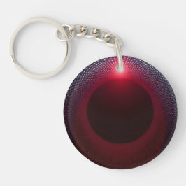 Abstrakt Metallic Echo House med Red Soundwave
