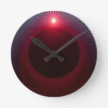 Abstrakt Metallic Echo House med Red Soundwave