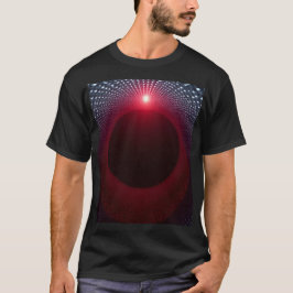 Abstrakt Metallic Echo House med Red Soundwave T Shirt
