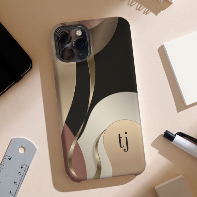 Abstrakt Metallic Mönster med Monogram (Skapare uppladdad)