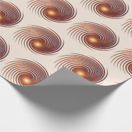 Abstrakt metallisk guld- spiral presentpapper