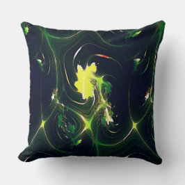 Abstrakt metallisk löv med flashspår, på mörk kudde