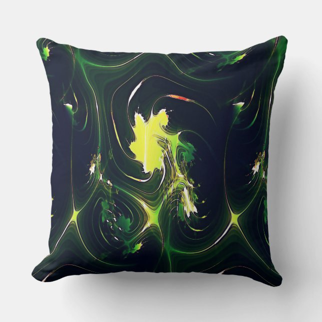 Abstrakt metallisk löv med flashspår, på mörk kudde (Framsida)