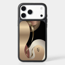 Abstrakt metallisk mönster med monogram
