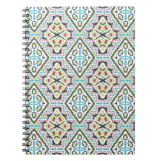 Abstrakt mexican tribal retro african ethno tradit anteckningsbok (Framsidan)