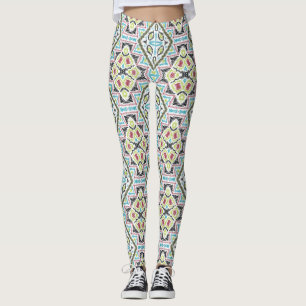 Abstrakt mexican tribal retro african ethno tradit leggings