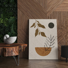 Abstrakt Mid Century Art, Neutralt Tones Canvas