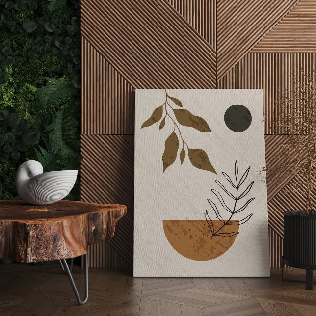 Abstrakt Mid Century Art, Neutralt Tones Canvas (Skapare uppladdad)
