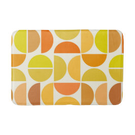 Abstrakt Mid Century Modern Cirklar Orange Gul Badrumsmatta