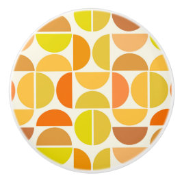 Abstrakt Mid Century Modern Cirklar Orange Gul Knopp