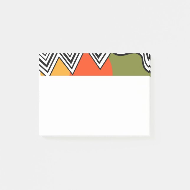 Abstrakt Mid-Century Modern Post-it Block (Framsida)