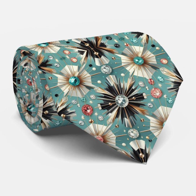 Abstrakt Mid Century Modern Stjärnspridning Diaman Slips (Rullad)