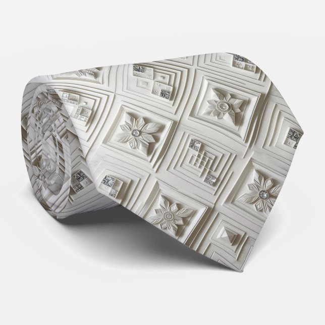 Abstrakt Mid Century Modern Vita Diamanter Slips (Rullad)