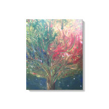 Abstrakt Midnight träd Utsträckt Canvas Print