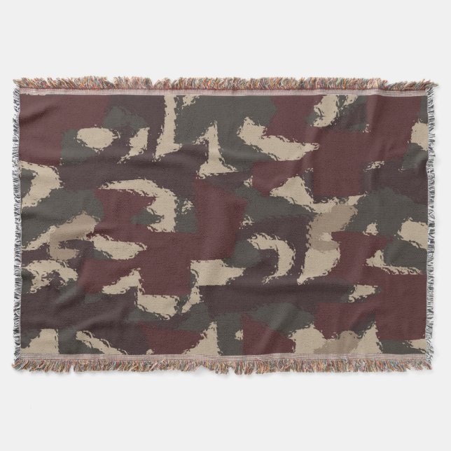 Abstrakt militärkamouflage Mönster Mysfilt (Framsidan)