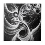 Abstrakt Mind Network Art Ceramic Tile Kakelplatta<br><div class="desc">Omforma ditt utrymme med den här fängslande keramiska plattan med en komplicerad illustration av abstrakten. Utformningen har gjorts i svart och vitt och visar på roterande organiska former som framkallar komplexiteten hos ett sinne, ett nervnät eller ett energetiskt system. Den detaljerade mönster och den dynamiska sammansättningen skapar djup och rörelse...</div>
