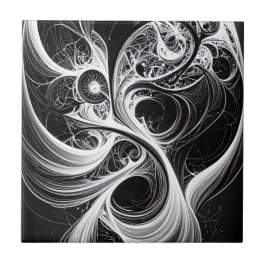 Abstrakt Mind Network Art Ceramic Tile Kakelplatta