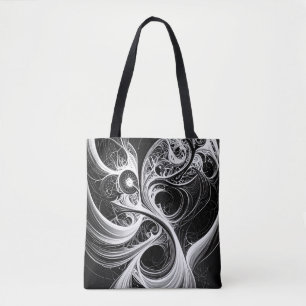 Abstrakt Mind Network Swirl Tote Tygkasse