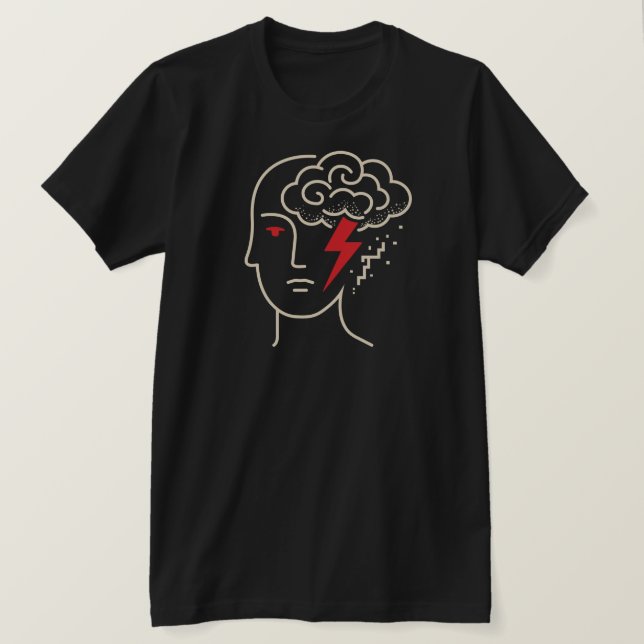 Abstrakt Mindstorm - Minimalistisk huvudkonst T Shirt (Design framsida)