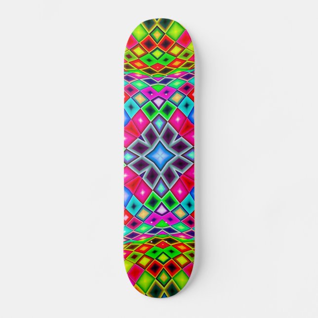 Abstrakt Mini Skateboard Bräda 18,5 Cm (Framsida)