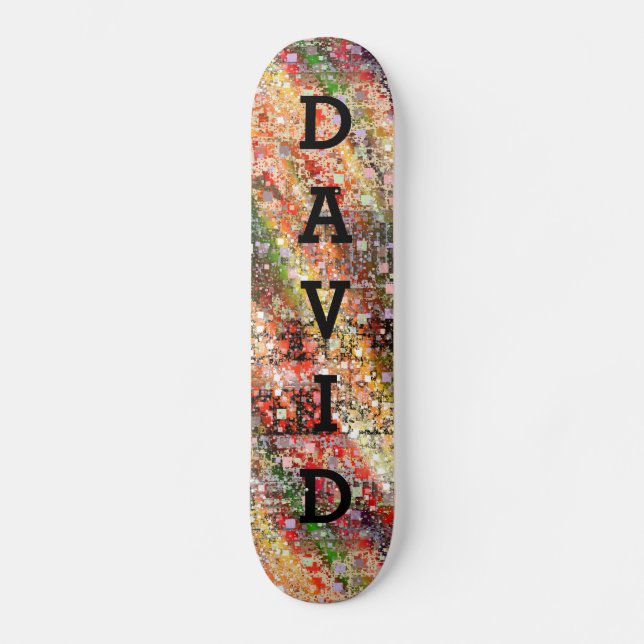 Abstrakt Mini Skateboard Bräda 18,5 Cm (Framsida)