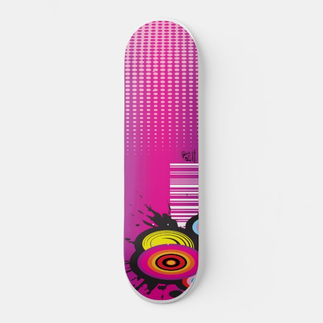 Abstrakt Mini Skateboard Bräda 18,7 Cm (Framsida)
