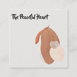 *~* Abstrakt Minimal Bläck AR27 QR Simple Wabi Sab Fyrkantigt Visitkort