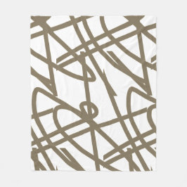 Abstrakt minimalism chokladlinjer vit filt