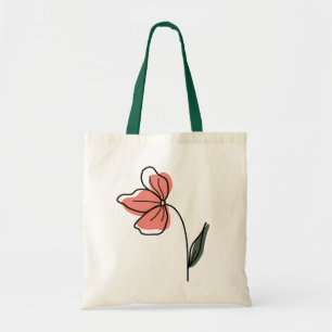 Abstrakt Minimalist Flowers Tothe Bag Tygkasse