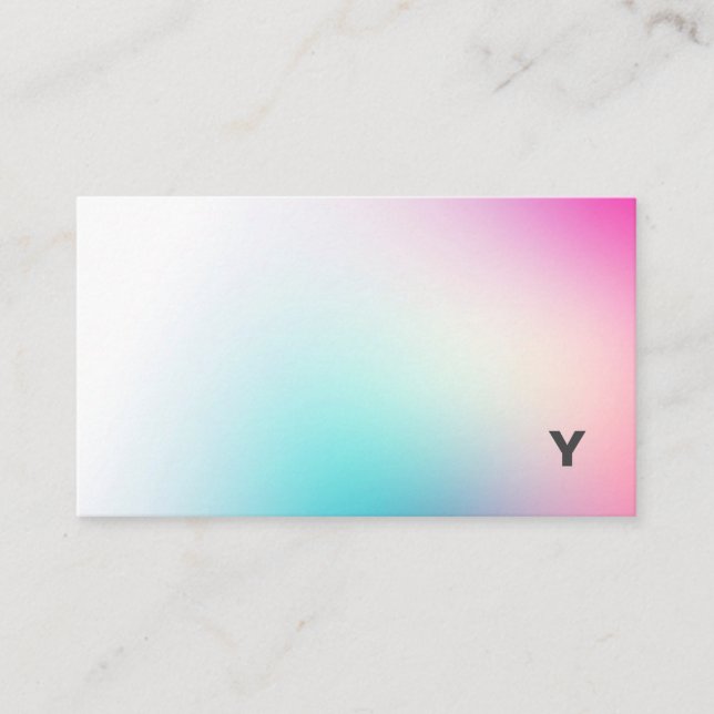 Abstrakt Minimalist Holo lutningvisitkort Visitkort (Framsida)