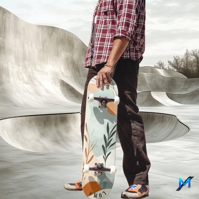 Abstrakt Minimalist - Mjuk Jordnära Organisk Desig Mini Skateboard Bräda 18,5 Cm (Skapare uppladdad)