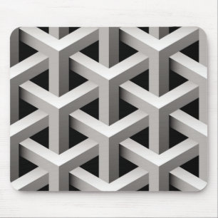 abstrakt minimalist svartvitt geometriskt musmatta