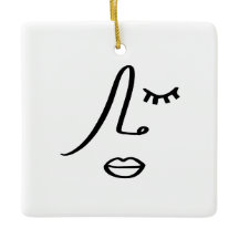 Abstrakt minimalistisk ansiktsmodern konstdesign