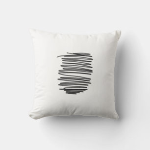 Abstrakt minimalistisk grå och vit kudde