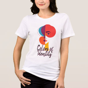 Abstrakt Minimalistisk kvinnlig Porträtt T Shirt