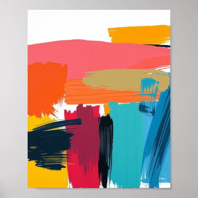 Abstrakt minimalistisk linjekonsttryck poster (Framsidan)