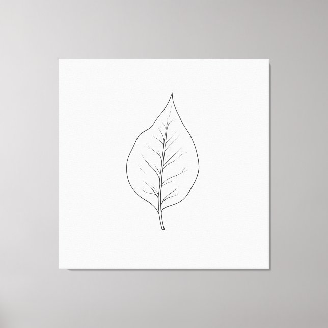 Abstrakt minimalistisk Löv Canvastryck (Framsida)