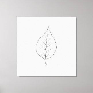 Abstrakt minimalistisk Löv Canvastryck