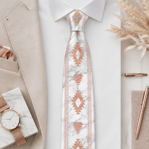 abstrakt minimalistisk roséguld aztekisk vit marmo slips