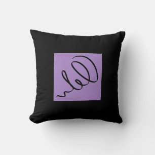 Abstrakt minimalistisk svart linje kudde
